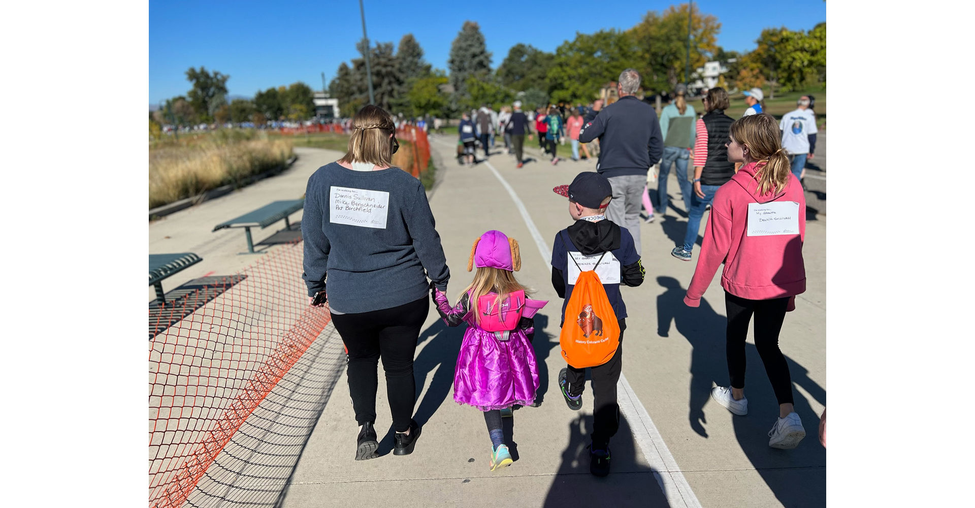 Walking at the ALS event.