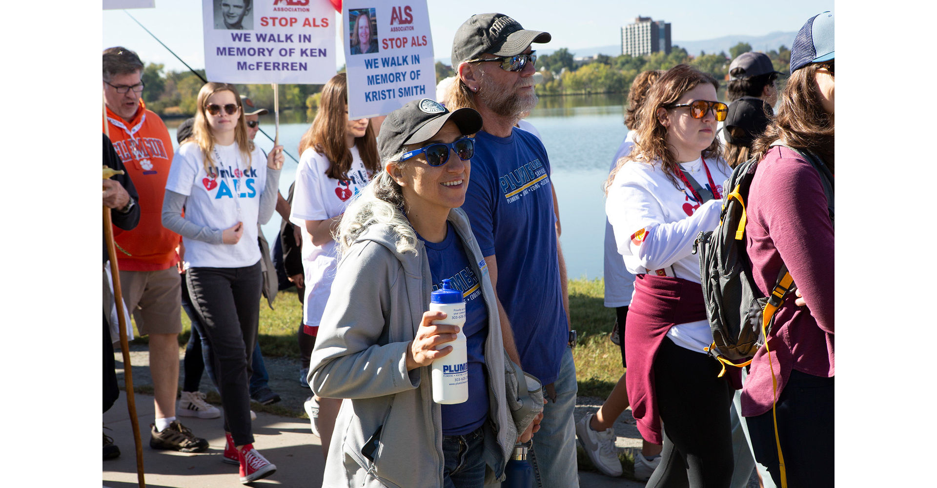 Walking at the ALS event.