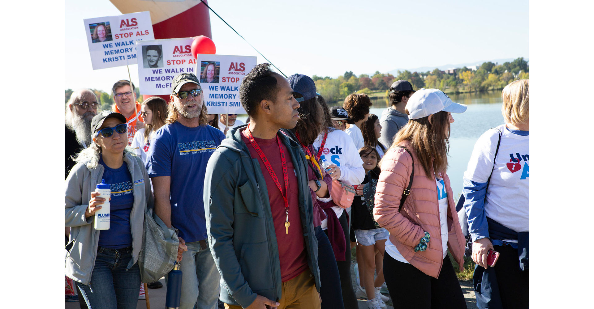 Walking at the ALS event.