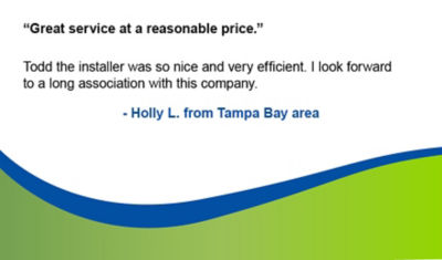 Toilet install testimonial