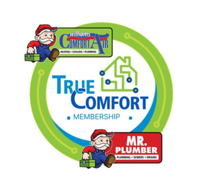 Full color True Comfort Membership coin logo